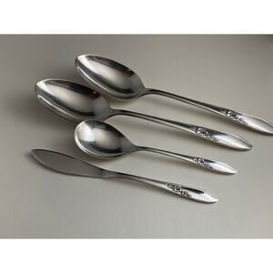 Vintage Gorham Aloha Silverware 4-Piece Serving Set